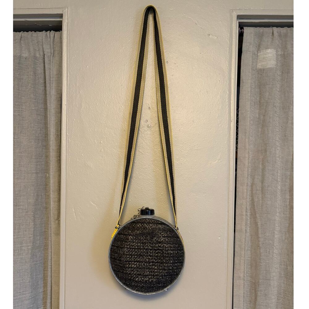 Oasis 2QT Aluminum Wool Covered Canteen | Yellow Strap | Vintage 1970s